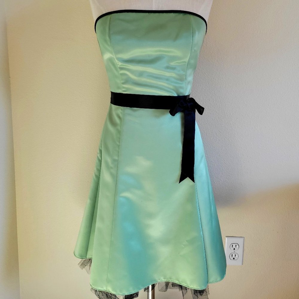 Vintage Jessica McClintock for Gunne Sax Green Cocktail Dress